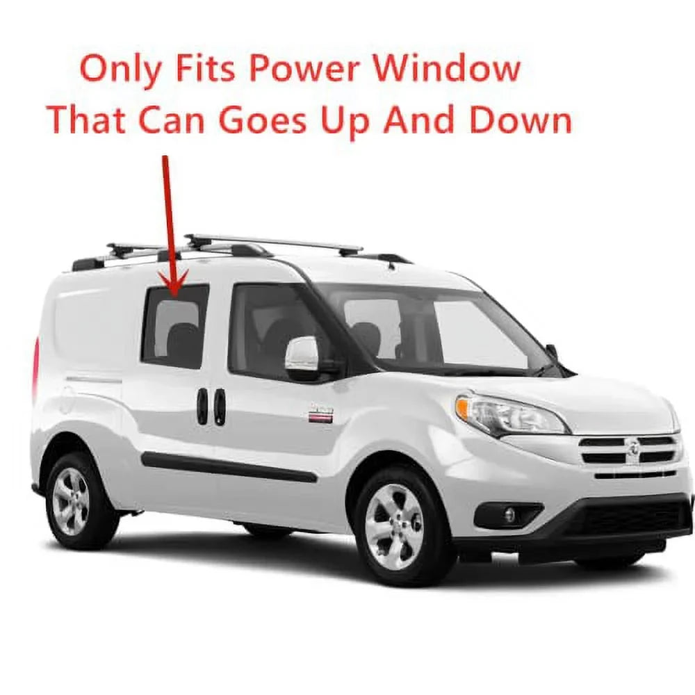 Compatible Power Right Movable Glass Tempered Passenger Side Models Rear City 2015-2022 Promaster Door Window Door with Ram Clear