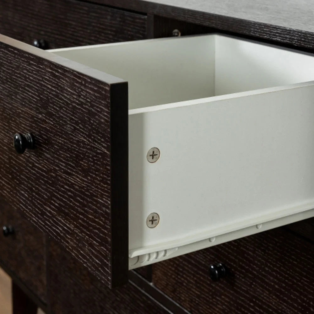 bar,buffet tableware console - Wood handle Solid server table spray-painted dresser cabinet drawer lockers, retro Auburn buffet round lockers