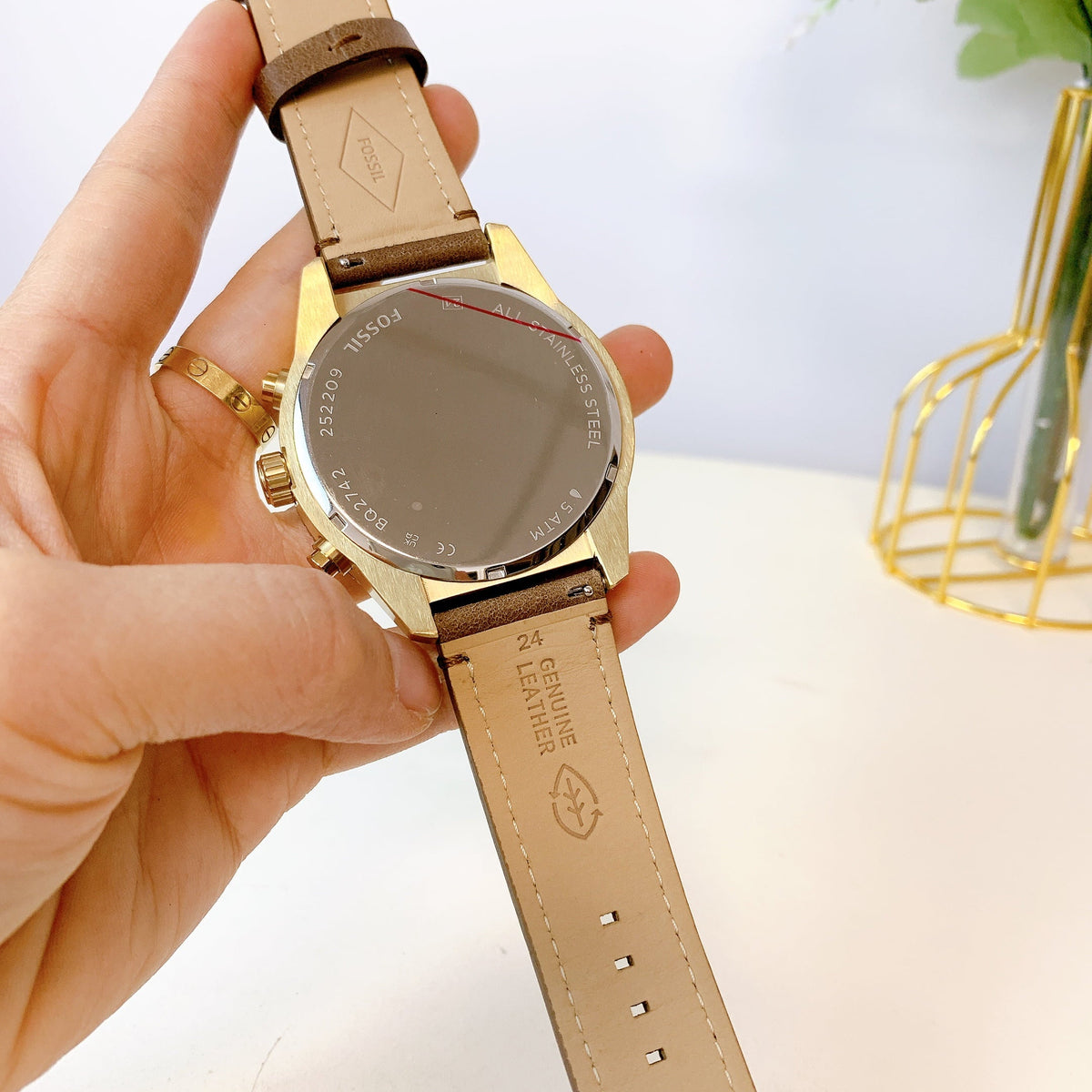 Leather Brown BQ2742 Watch Fossil Brox Medium Multifunction