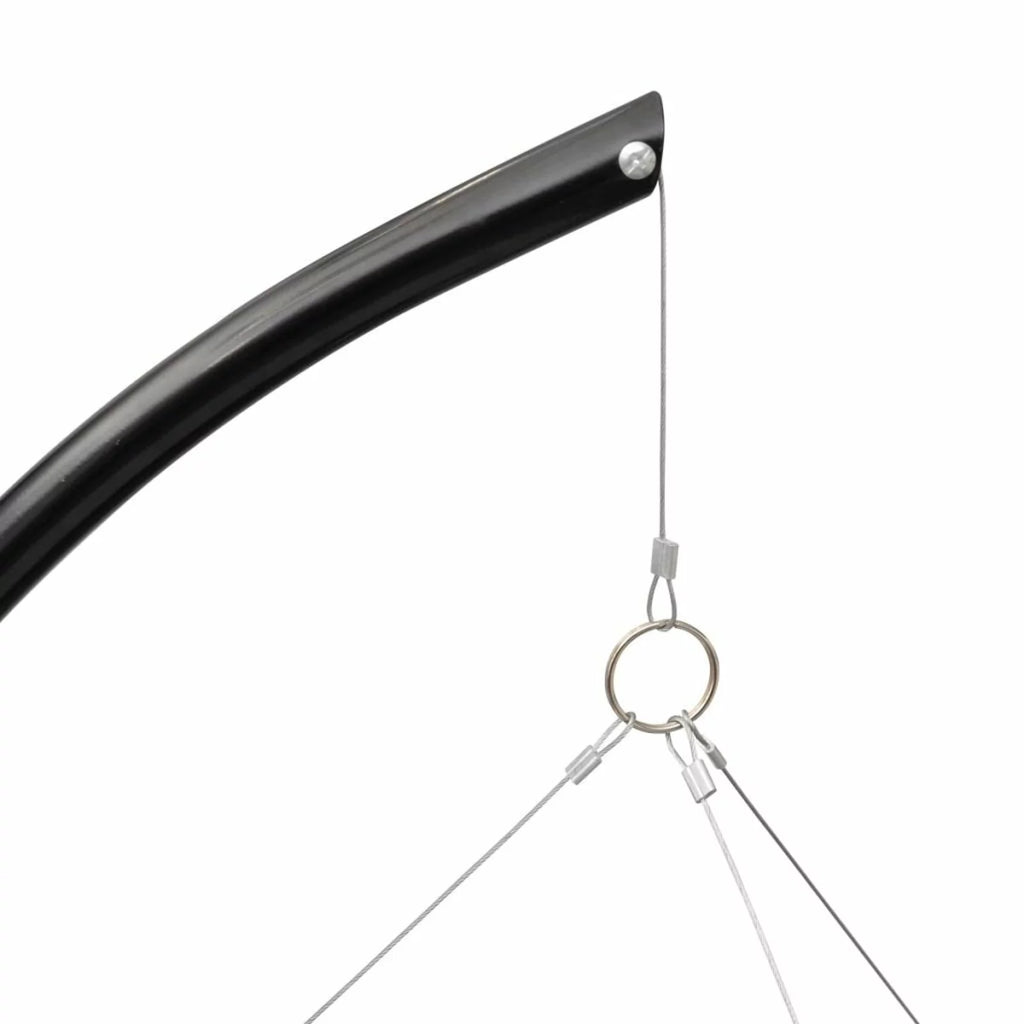Barbecue H) Patio with Camping Plate (Diameter BBQ Steel Round Stand Party, Anself x Garden, x Inches Grill 28.3 for Picnic, Grilling, Hanging Stand Hiking, 48.4 Smoking, Charcoal Cooking,
