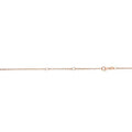 Lobster Claw Chain 0.6mm Necklace, 1.2gr. Extendable Cable 16-18 Inches, 14k Rose Gold