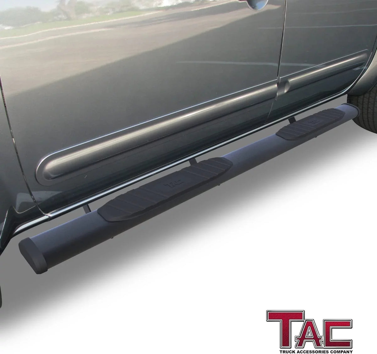 Step Steps Cab Bars Crew Aluminum Pickup 5” Nerf Off-Road Accessories Fits 2005-2024 Texture 5" Truck Black Frontier Rails 2Pcs Side TAC Nissan