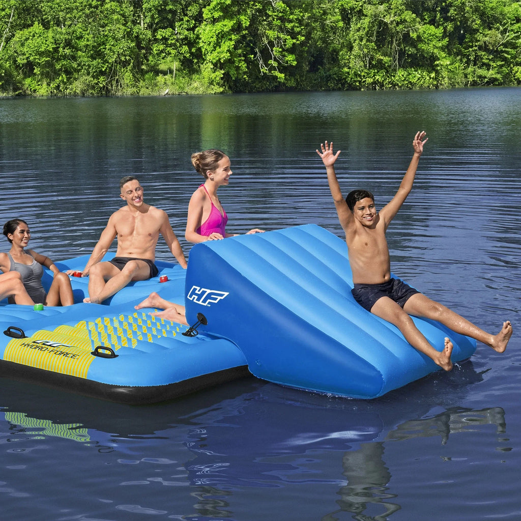 Bestway Blue Force Slide Activity 5 Person Island, Summer Inflatable Hydro