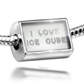 Icicles 925 Sterling I Neonblond Ice Cold Winter Love Bead Cube Charm Ice Silver