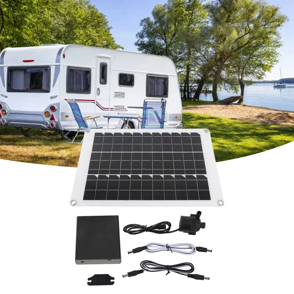 Solar Panel Fish Pond Kit 20W Pump Bath Hydroponic Garden Submersible Low Bird Goldmeet Powered liquid Noise 12V Fountain for
