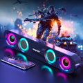 Bar Subwoofer Home Speaker Ersazi Long Bluetooth Video Clearance Strip Colorful Sound High Sound in Sound Speaker Tv Black Karaoke Adapter Dual Wireless Power Desktop