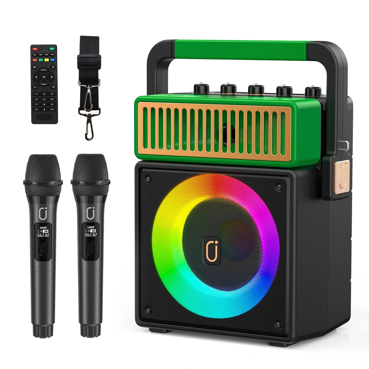 Home 2 for with Machine Machine JYX Adult Mic Karaoke Karaoke Light, Wireless Karaoke Karaoke Speaker (MS73) with Singing Bluetooth and System, Microphones, Machine