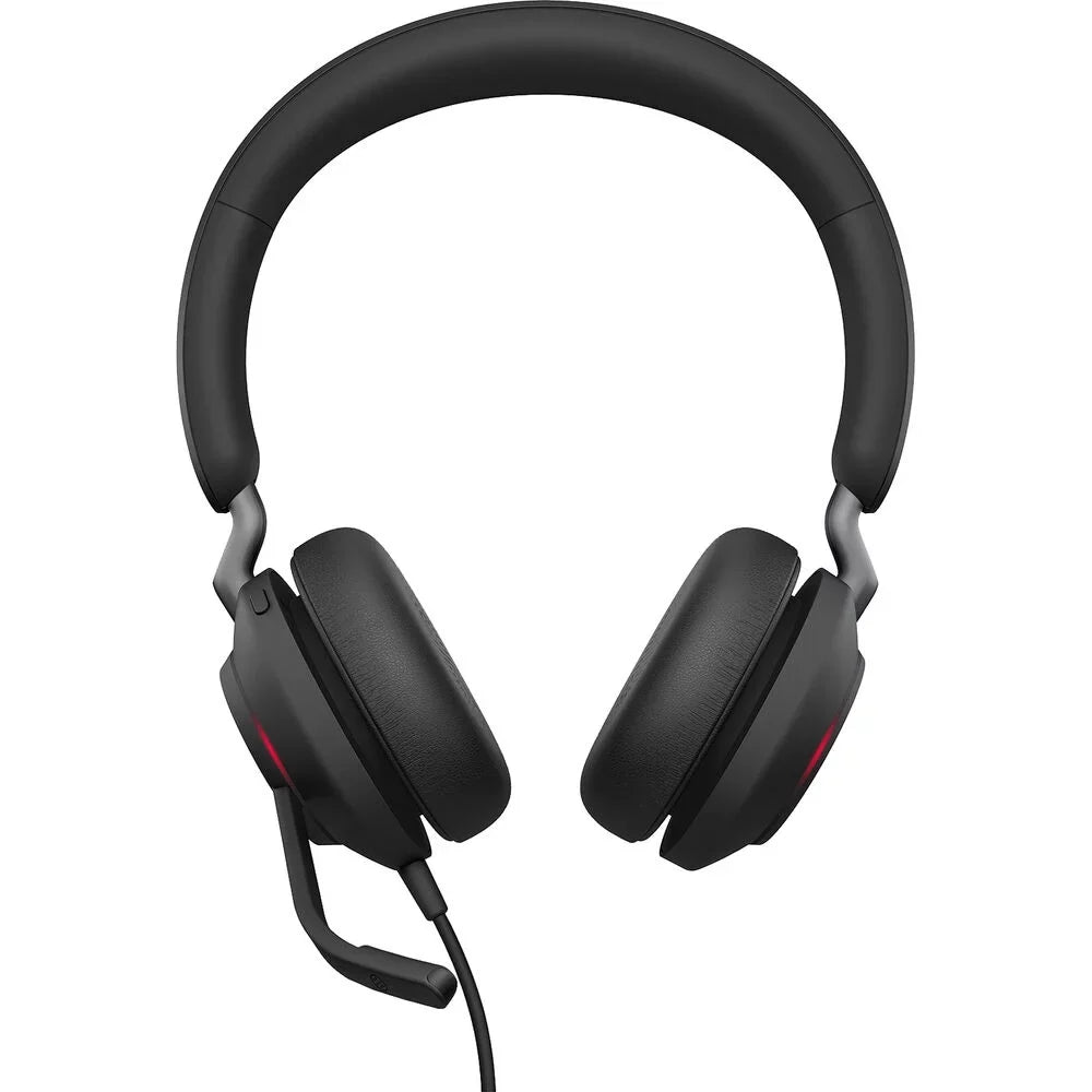 with Box) Noise and Enhanced Headphones, 40 Comfort, Headphones, (Open Wired Headset All-Day for Calls - - Black Passive Stereo, USB-C, Music, USB-C Telework UC-Optimized Cancelling Evolve2 UC Jabra