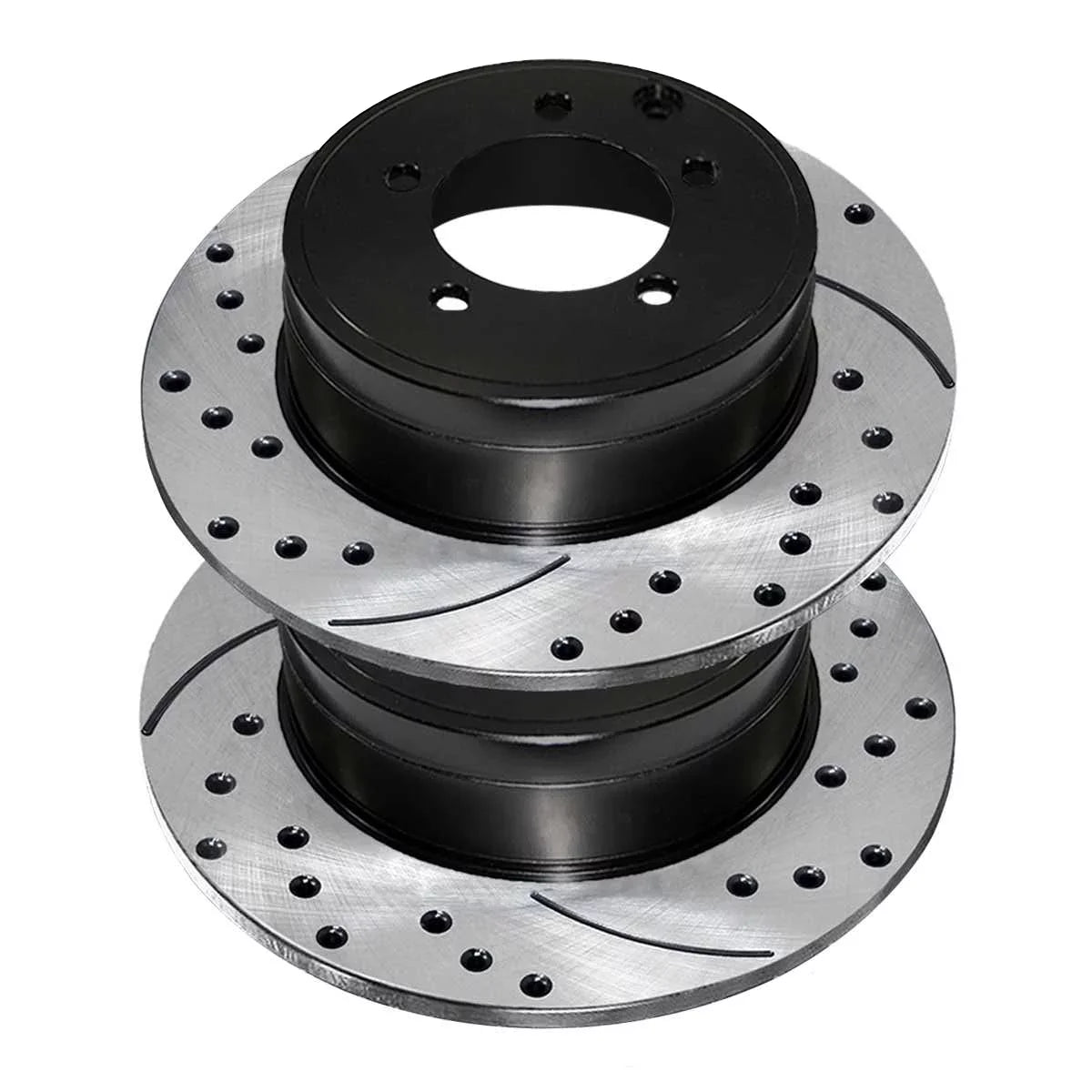 Mitsubishi V6 and Rear Patriot 2 Rotors Black Driver Passenger Avenger Sebring Chrysler Pair 200 FWD Brake of Caliber Side Jeep Compass Dodge PR63038LR Replacement for Drilled AutoShack Lancer Slotted