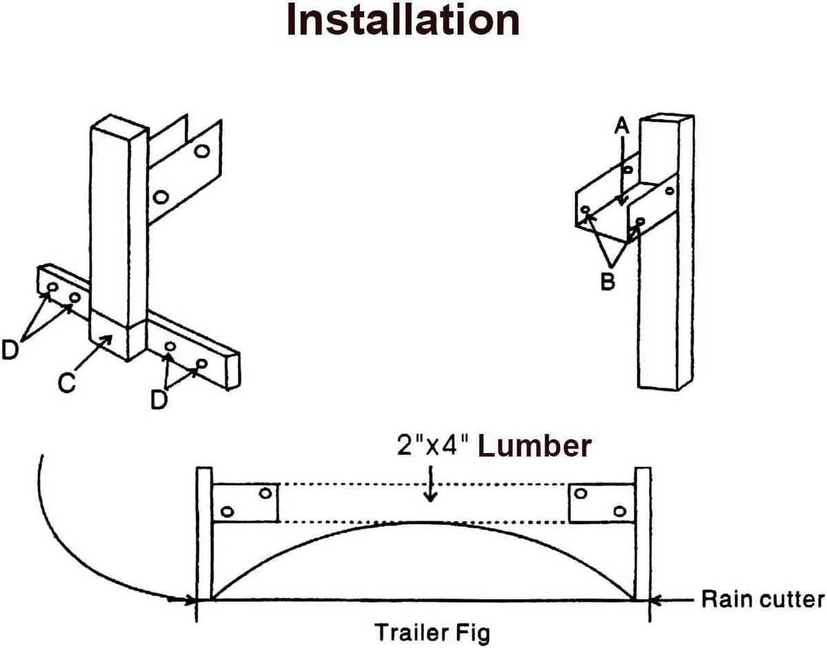 Vans Kit Kojem Enclosed Cargo for Trailers Bracket Rack Roof Ladder Adjustable