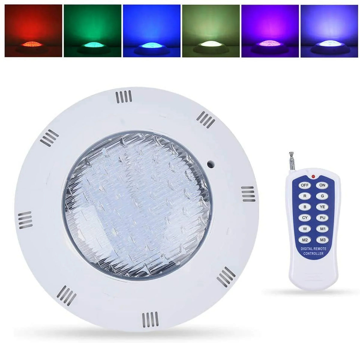 Light (25W) Controller Underwater LED Multi-Color Pool Remote Color Bright Equipment RGB Swimming Light, Pool Spa with Fetcoi Lighting Pool