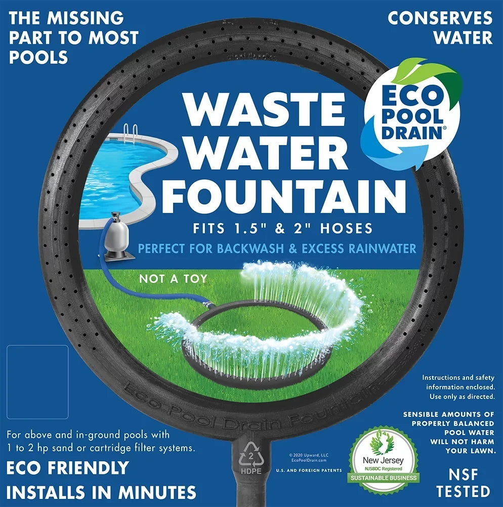 Filtered Cartridge Fountain Hose Kit & with Hose liquid Swimming Pools #400 Backwash Pool for 1.5" Sand Waste