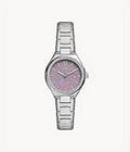Date Watch Three-Hand Fossil Eevie BQ3854 Steel Stainless