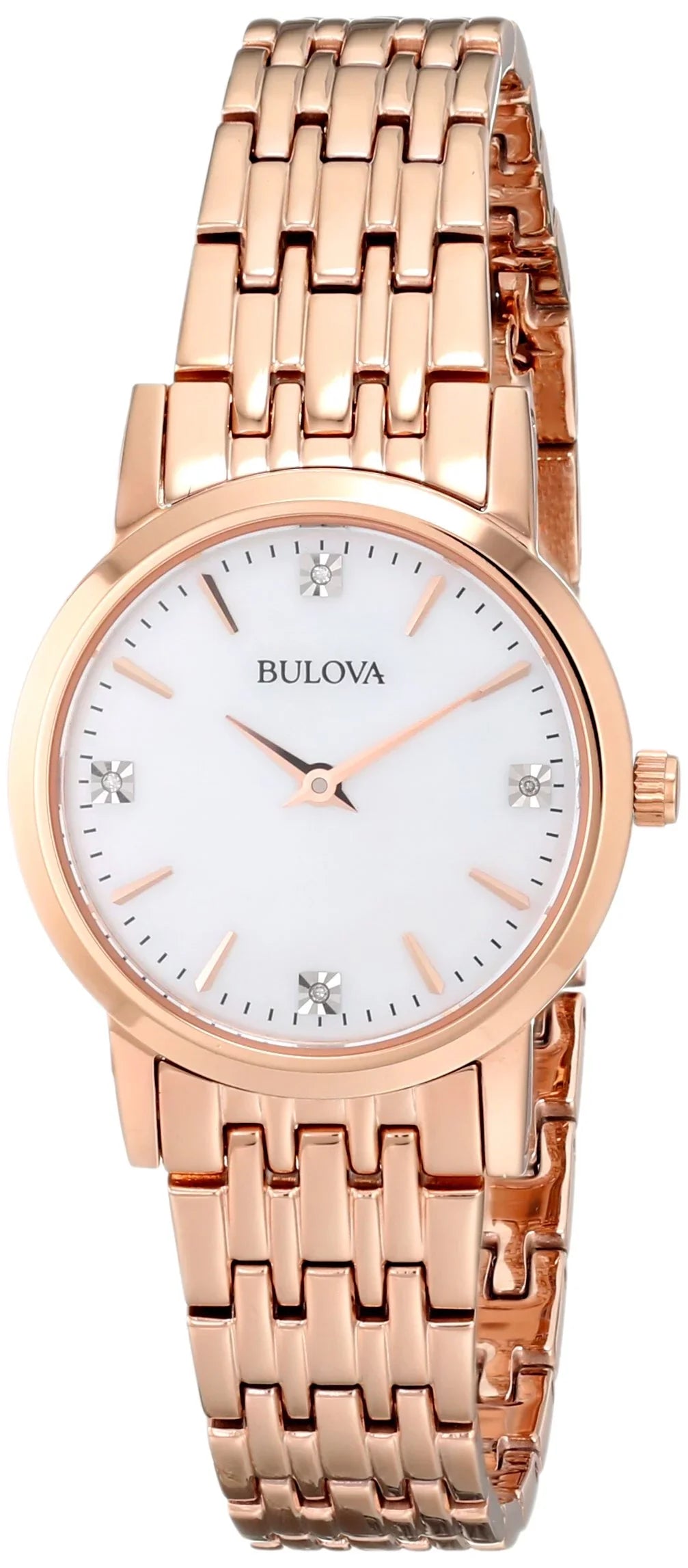Gallery Women's 97P106 Gold Diamond Quartz Watch Stainless-Steel