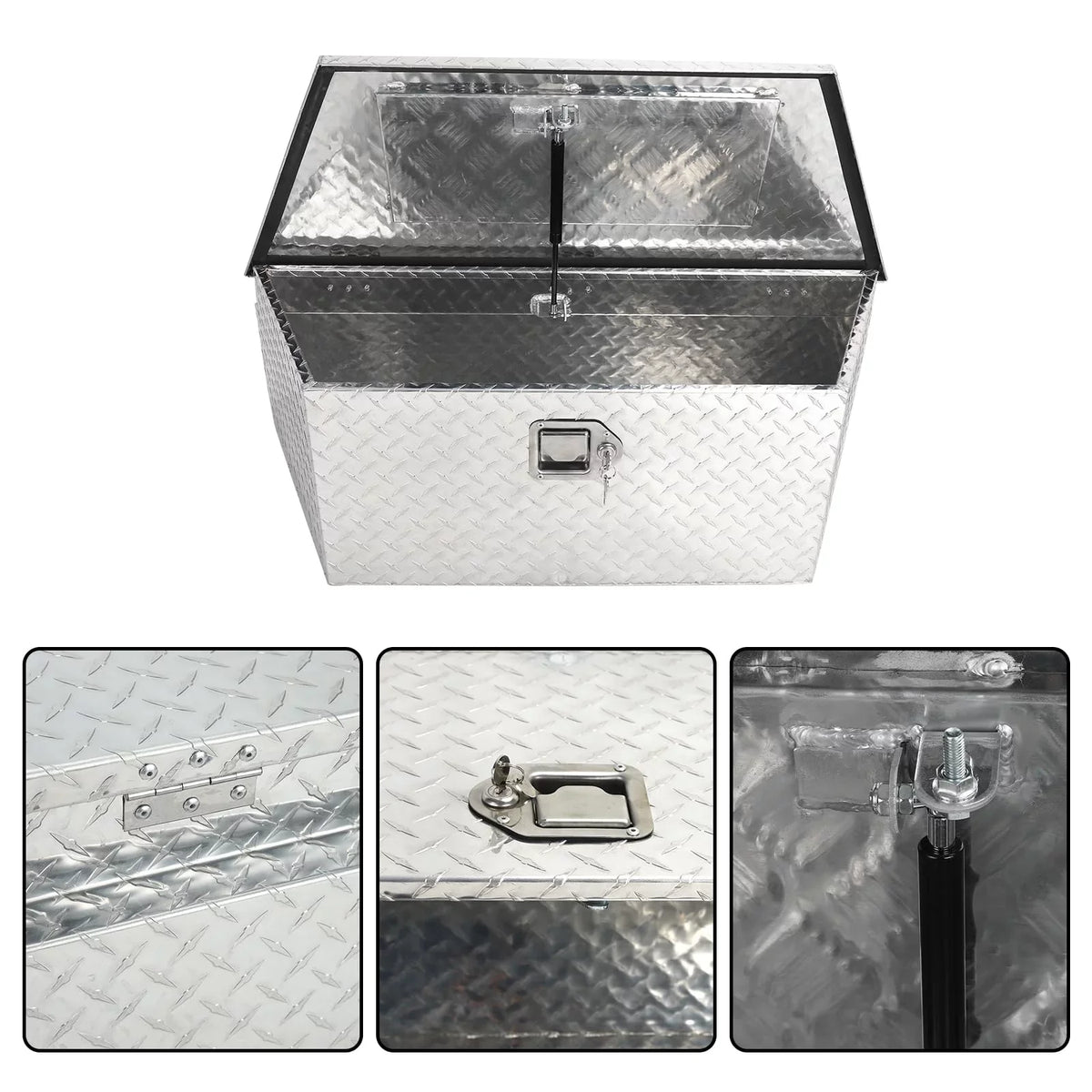 Storage on x 12 x Trailer, and for Keys Box 16.5 Your Plate with Tongue Duty Diamond Confote Inches Trailer Silver,39 Aluminum Lock Secure Heavy Tool