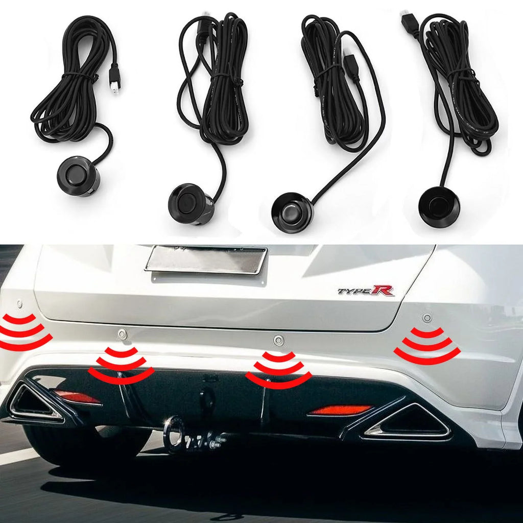 Reverse View Blind 4.3in Car Warning Sensor Detection Vision Spot HD System and Parking Radar Night Rear Monitoring Kit+Universal Monitor Camera Set Backup