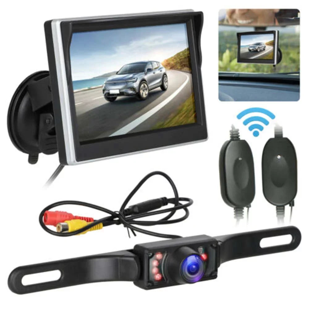 Backup TFT SUV MPV Vision for RV Reverse Car Camera Night IP67 5" Camera Wireless 170° LCD Waterproof View System Rear Monitor