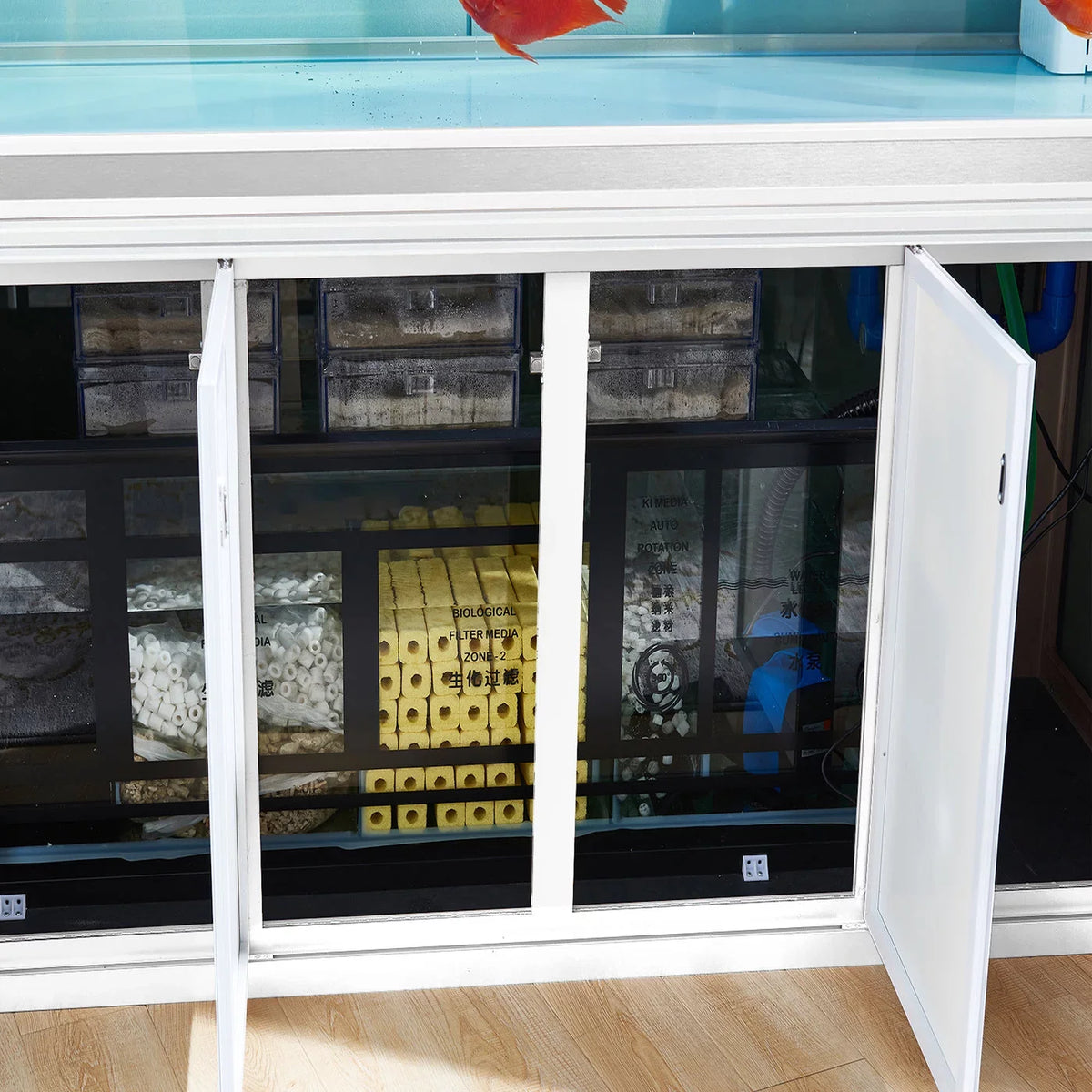 Tempered Glass White All-in-one Dream and Aquarium Aqua Gallon Silver 235