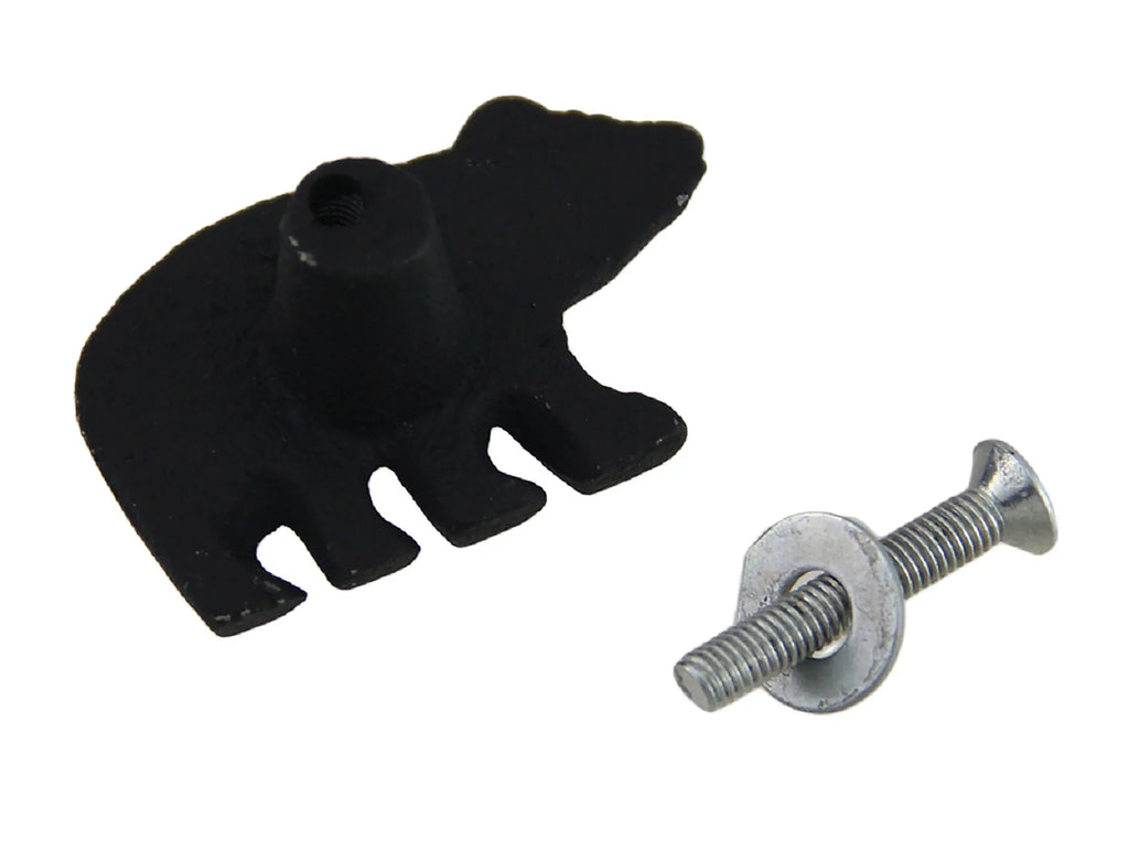 Forest Set Knob Cast Black of Iron Bear Drawer Cabinet Pull Zeckos 12