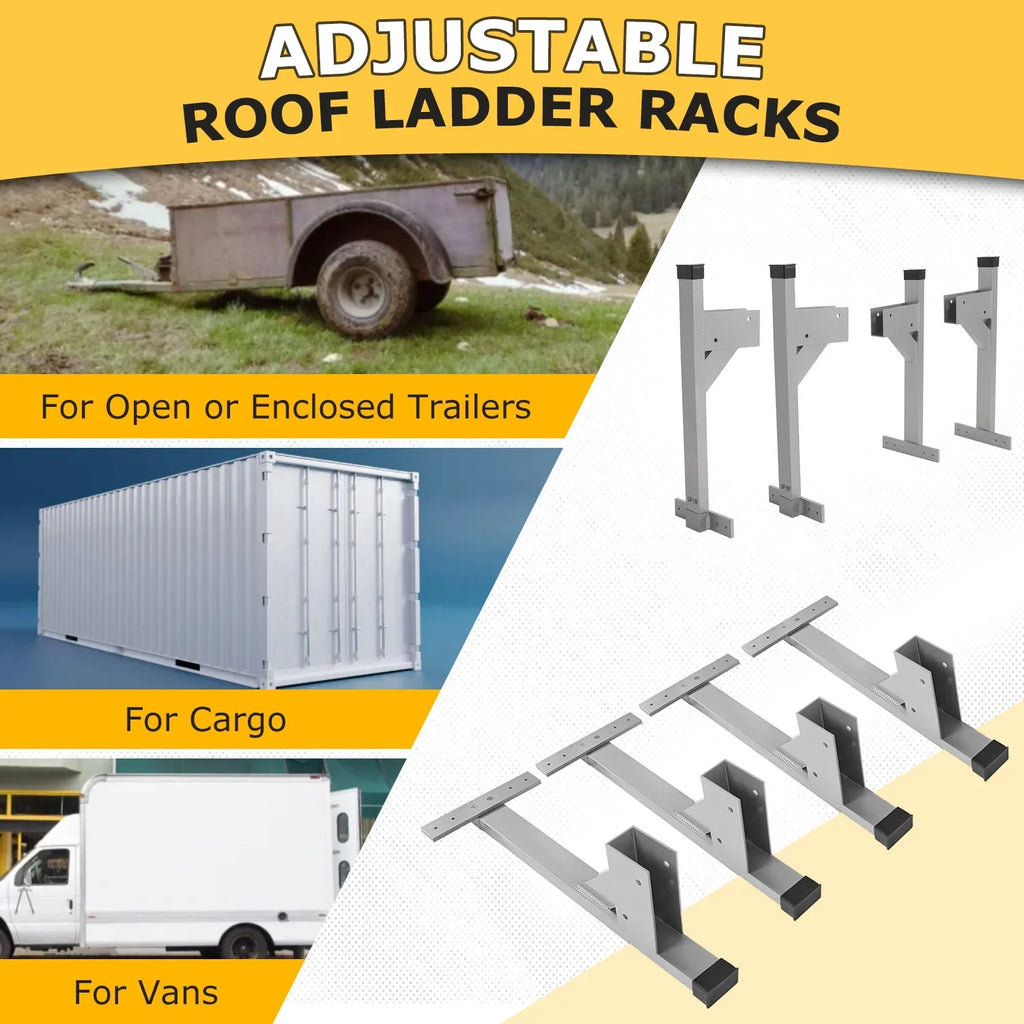 Vans Kit Kojem Enclosed Cargo for Trailers Bracket Rack Roof Ladder Adjustable