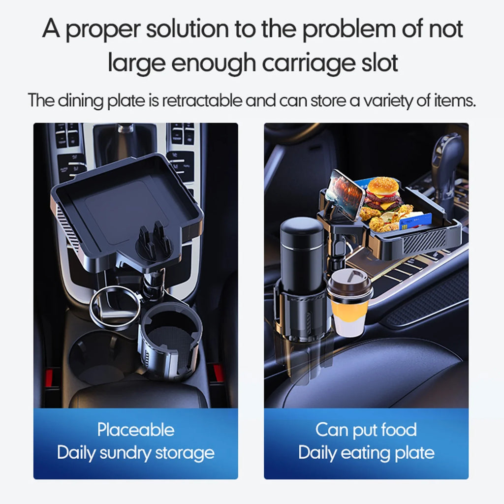 Tray Multifunctional moobody for Tray Snack Phones, and Cup Dual Car Expander 4IN1 Drinks Cup Rack, Storage Versatile Holder Holder