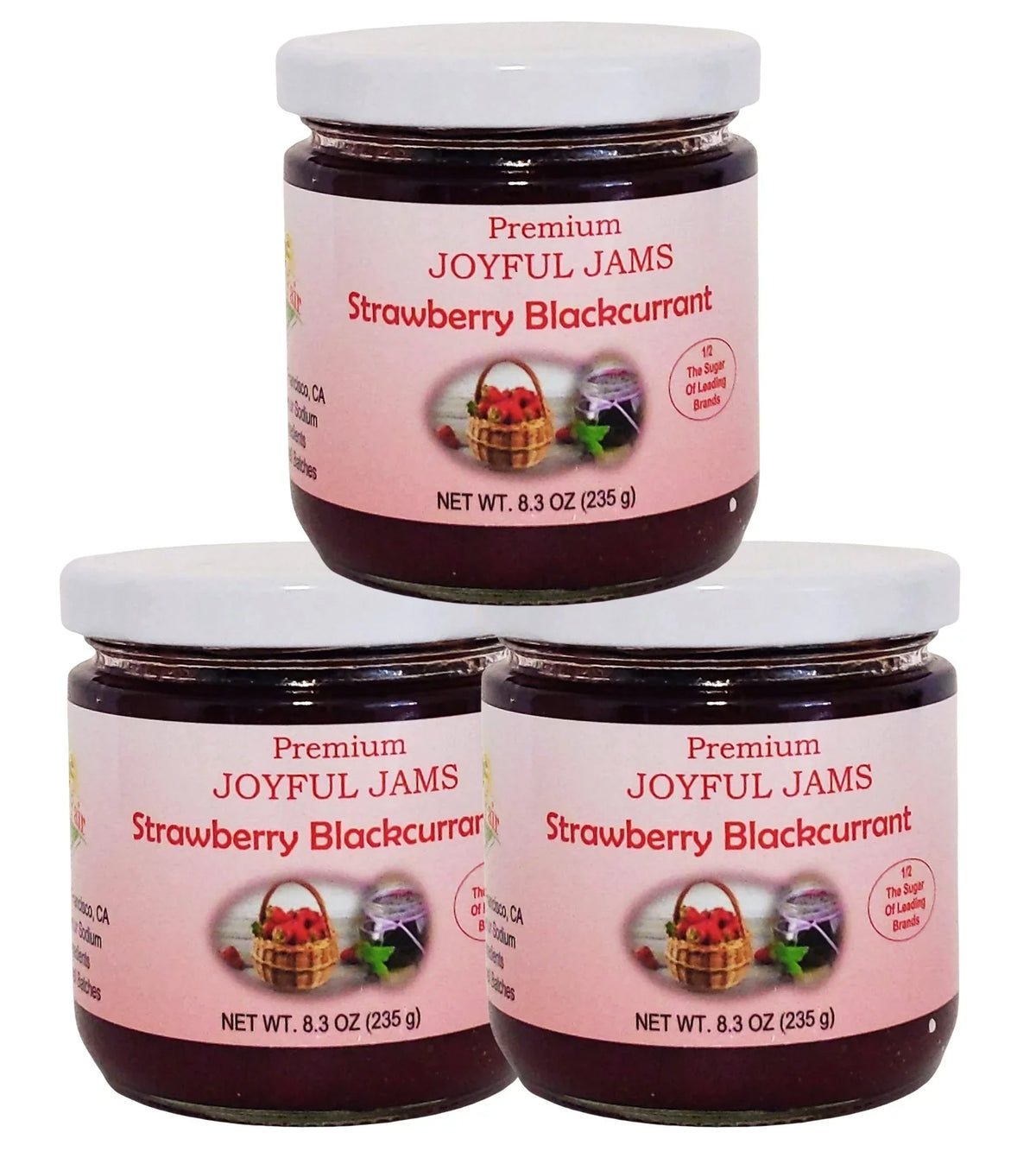 (with Amazing brands) 70 - than Premium Wonderful and Flavor. less Pack) for Spreadable. Jam most Foodie. a (3 Delicious - sugar Strawberry percent Gift fruit Blackcurrant