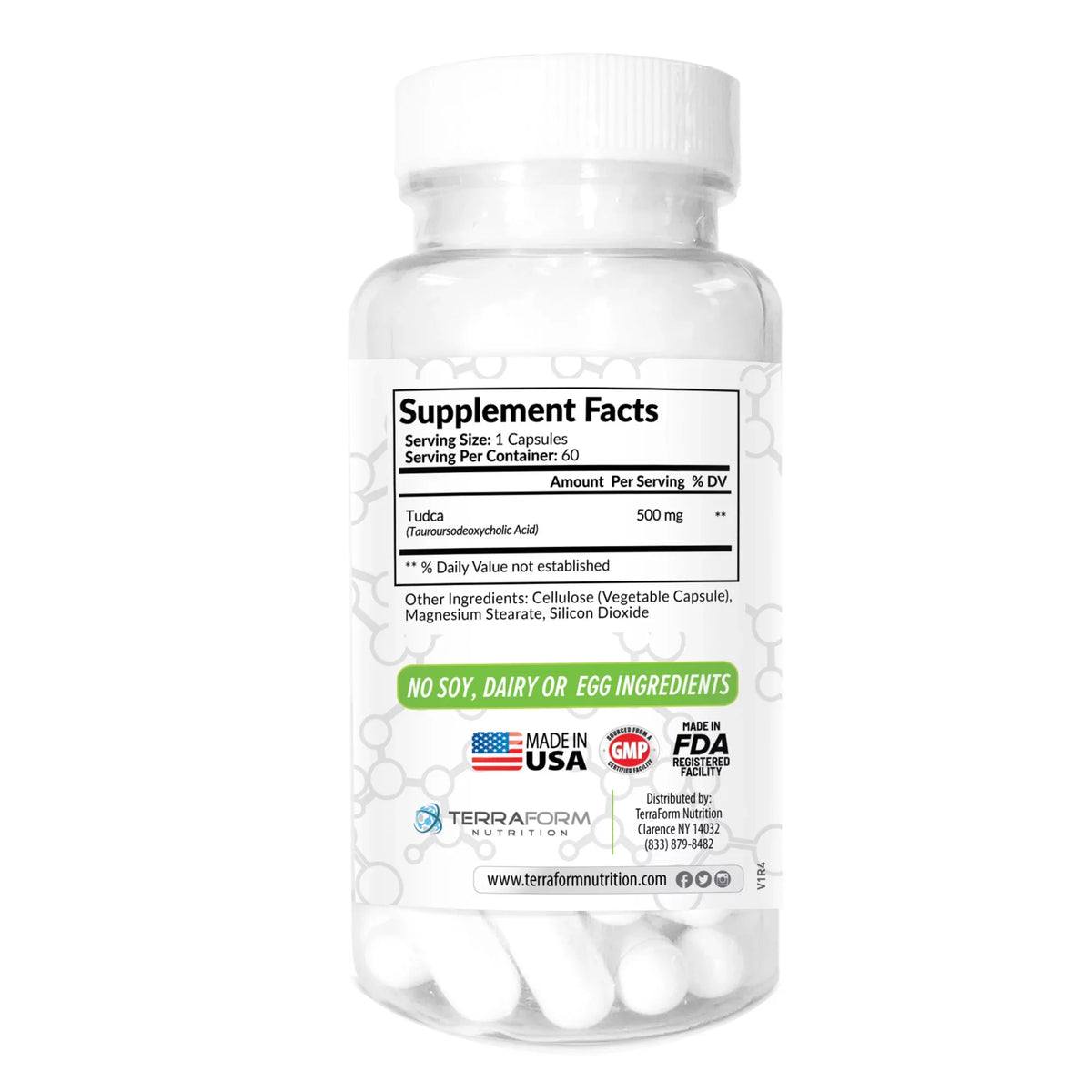 Capsules (2 - 500mg - - Help 120 (Tauroursodeoxycholic Acid) Health Pack) Supports Liver TUDCA