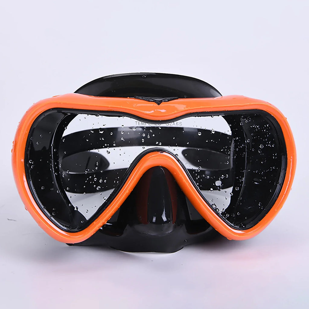 Single Face Snorkeling Adult Diving Silicone toughened Frame Swimming Goggles YHAIOGS Goggles Glass Large Lung Lens Divingmask Diving Deep