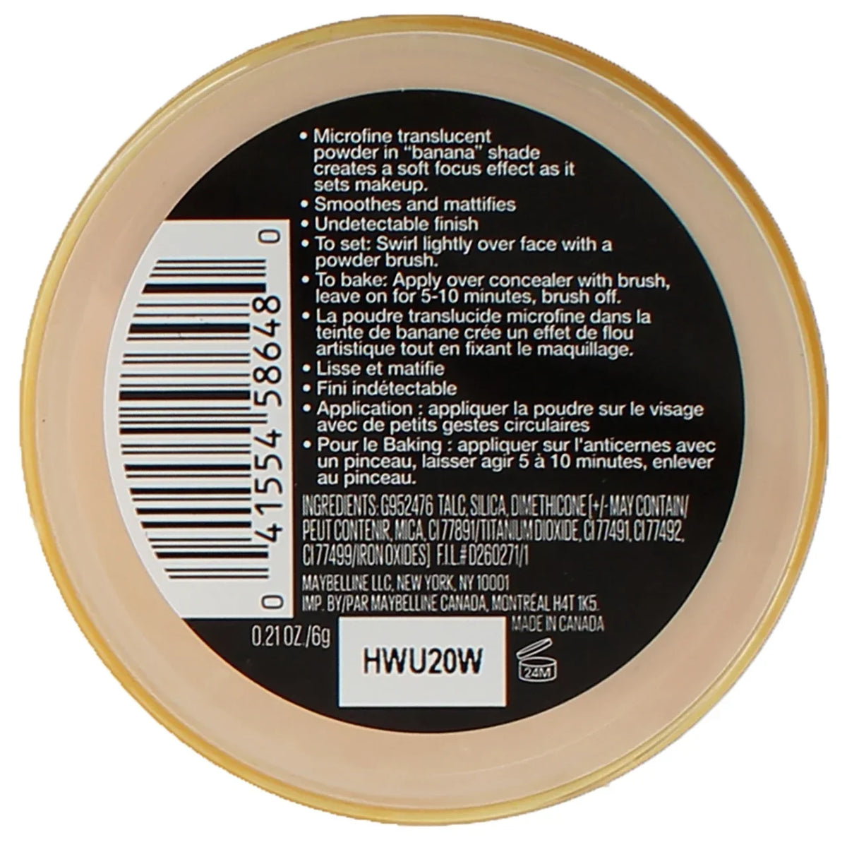 4) 0.21 Fix Powder Setting Makeup Banana Powder, Banana Maybelline of Lasting OZ (Pack Loose