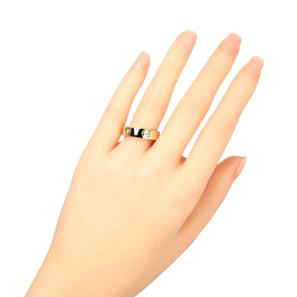 approx. 8.67g, Cartier diamond, ring, yellow dimension Pre-Owned (Good) K18 I132124019 half 3P, Love gold, 15