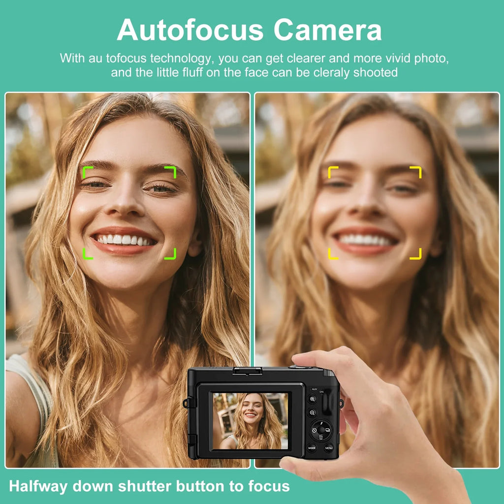 for Photography Cameras YouTube Autofocus Video Digital for 4K Camera Card Digital 32GB 16X 48MP with Camera Zoom Vlogging