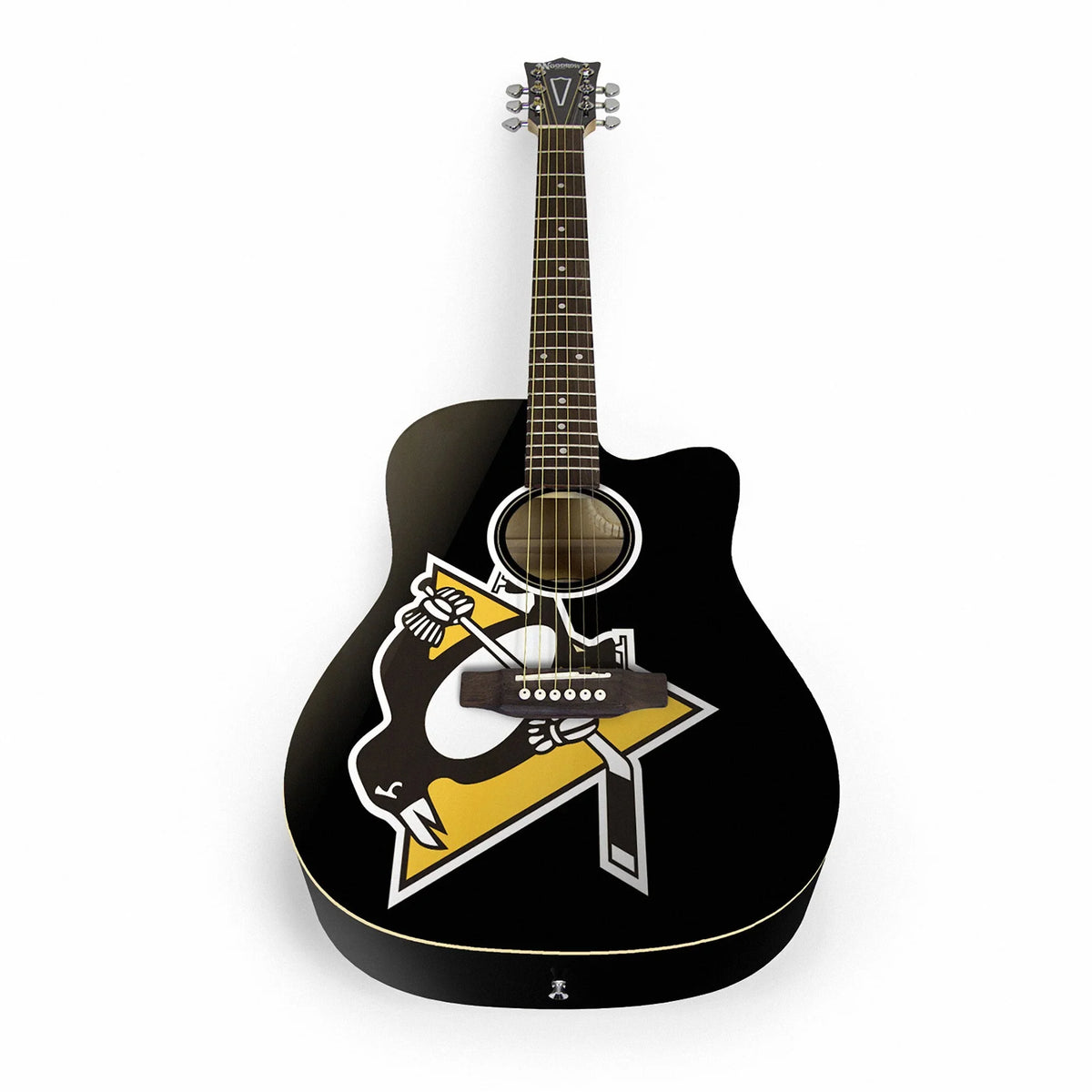 Pittsburgh Woodrow Acoustic Guitar Penguins