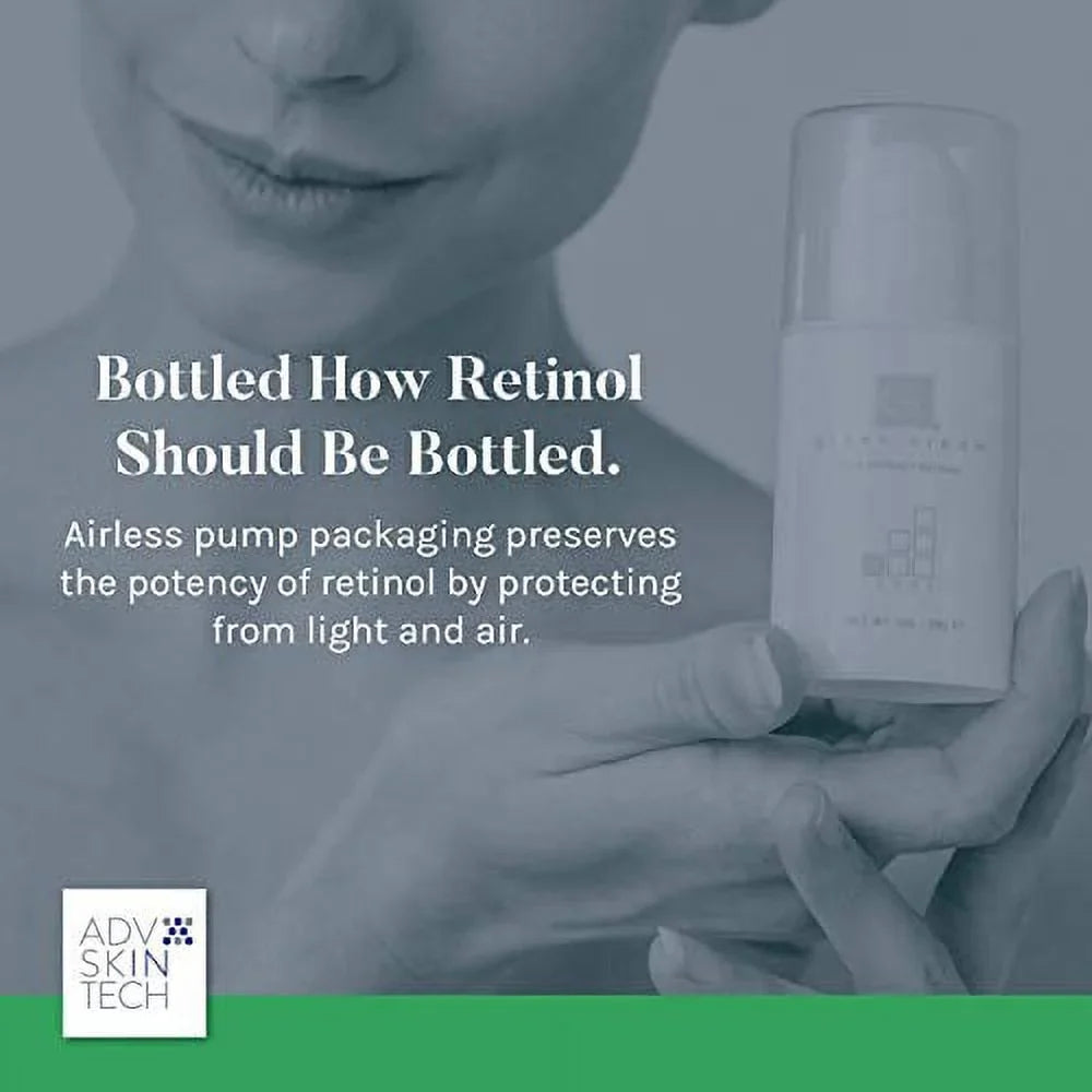 Level Cream Airless Pump, Green Retinol, Potency, High 9, Ounce 1
