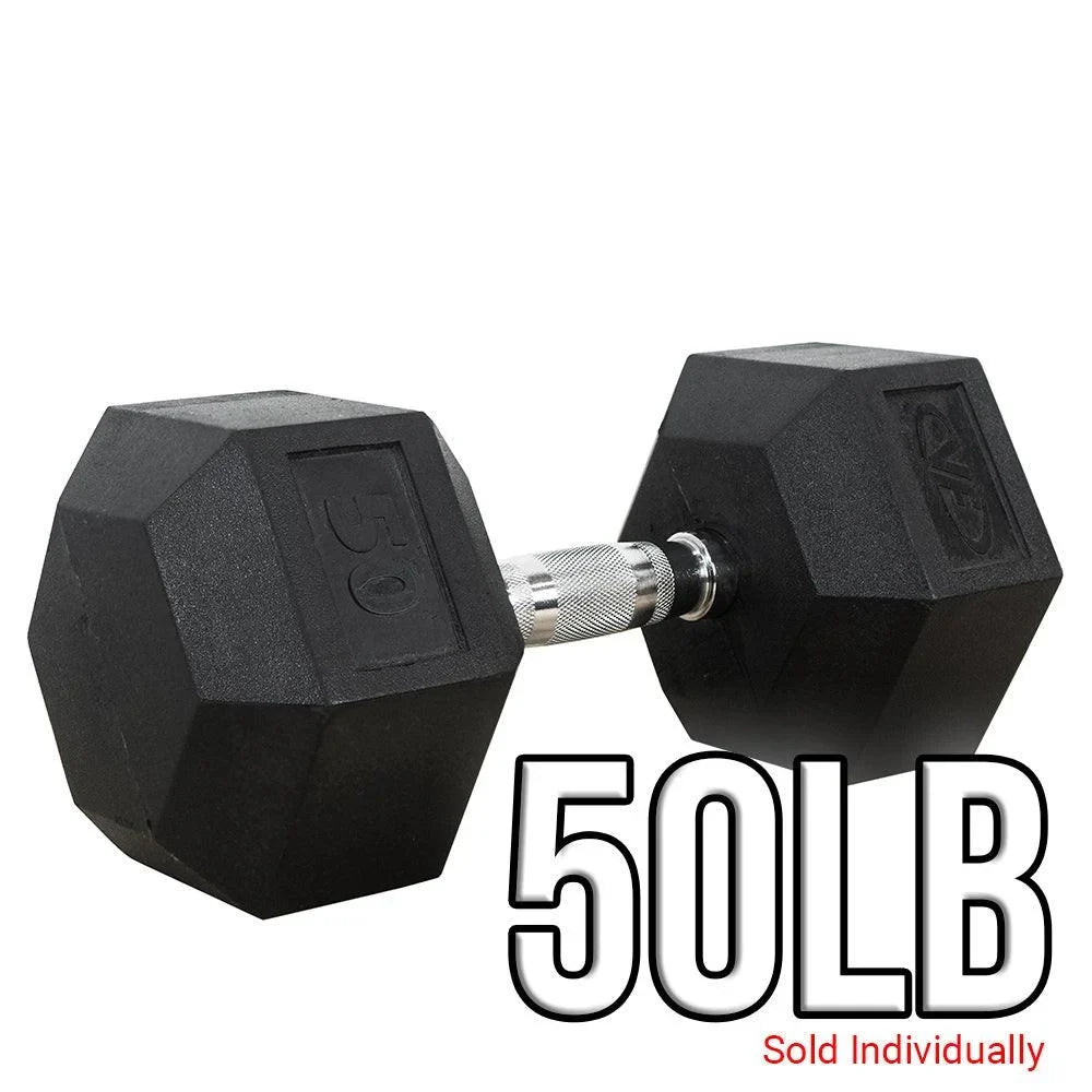 '- Valor -Sold Available Multiple 50 Fitness - Strengthen Toning lb Weight Individually Training Rubber Options Dumbbells Muscle Hex
