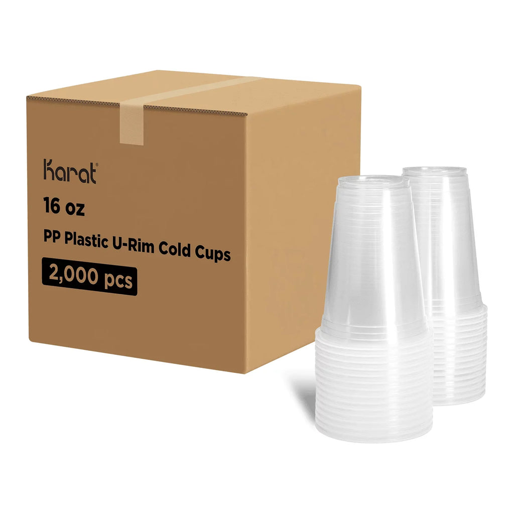Cups 500 Pcs Modern 16 Karat 2000 PP U-RIM Translucent oz C1011 cc (95mm),