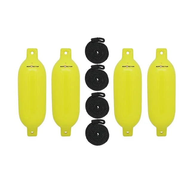 x 6.5 22 Fender of 4 Orange - Inflatable Pack Value, Boattector in. Neon