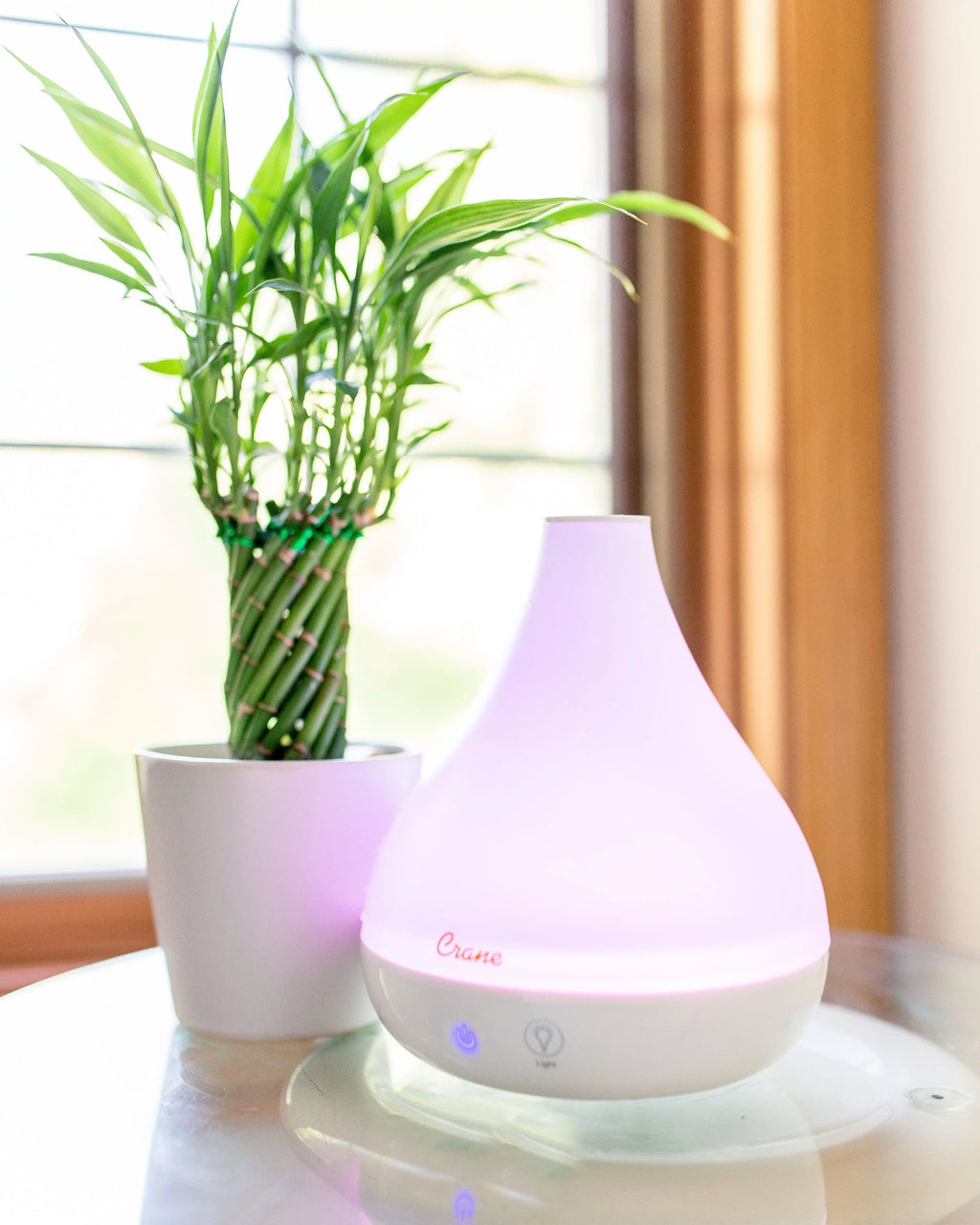 White Model Ultrasonic Cone Crane Diffuser, Aroma Shape EE-5953AD, Cool Mist