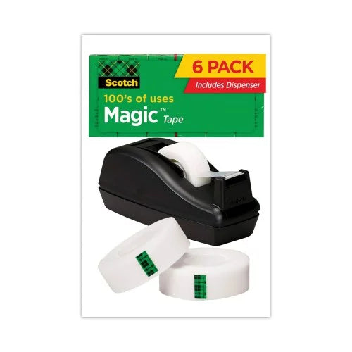 Core, Tape Scotch-Scotch 1" Magic Clear Desktop 0.75" 83.33 Dispenser ft, x Pack, (810C40BK) Value