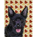 Portrait dimension Fall Treasures Leaves Carolines Flag Kelpie Australian Garden