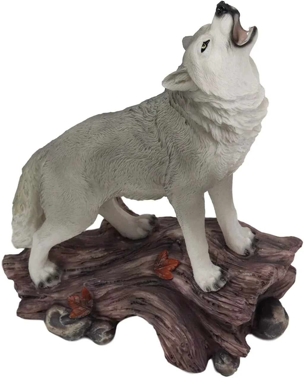 Of Large Gray Alpha 12"H Howling Statue Wolves Cries Decor Night Spirit Wolf The