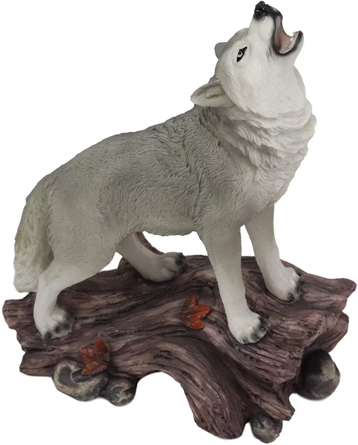 Of Large Gray Alpha 12"H Howling Statue Wolves Cries Decor Night Spirit Wolf The