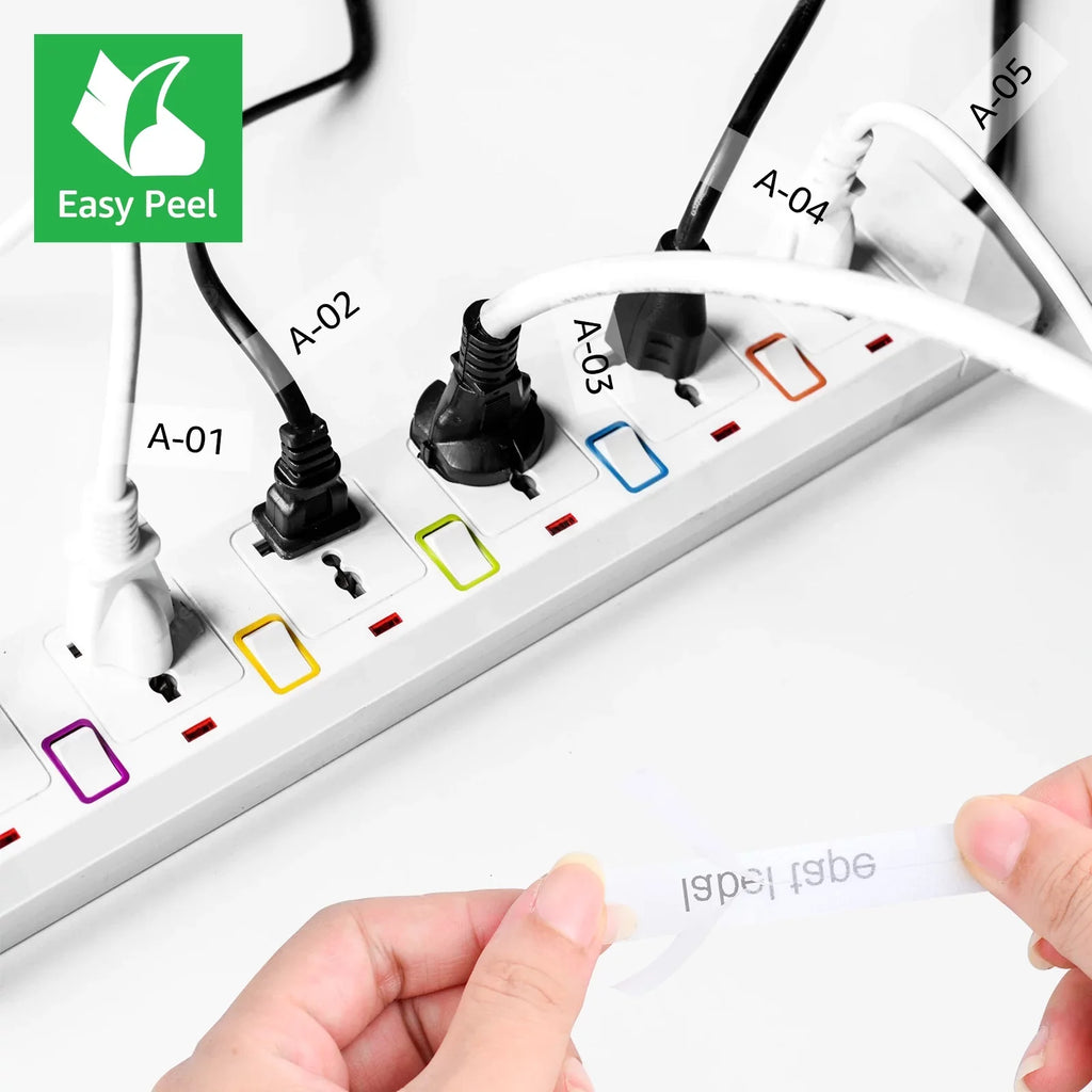 TZe-131 on Clear for 12mm Tape 8m ID TZ-FX131 TZe-FX131 TZ-131 P-touch Flexible Wire GREENCYCLE TZ Compatible Brother 100PK Label Black x Cable TZe