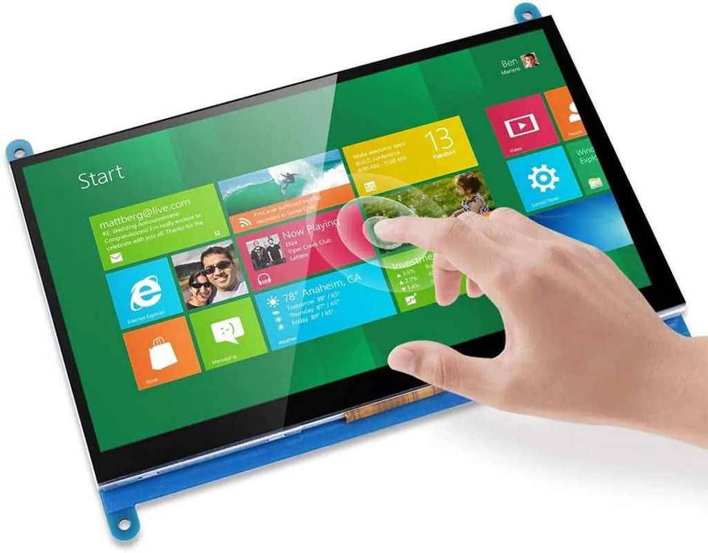Screen Display Pi Monitor HDMI Treedix 3B+/4B LCD Compatible 7 Raspberry Module Touch 1024x600 with inch Capacitive