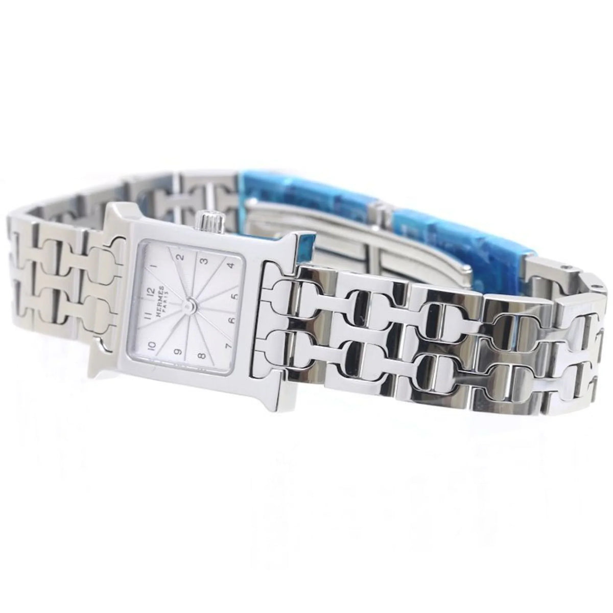 Pre-Owned 4835 (Good) Ladies 141002W100 HERMES Steel Mini H Stainless Watch 39260 HH1.110.260