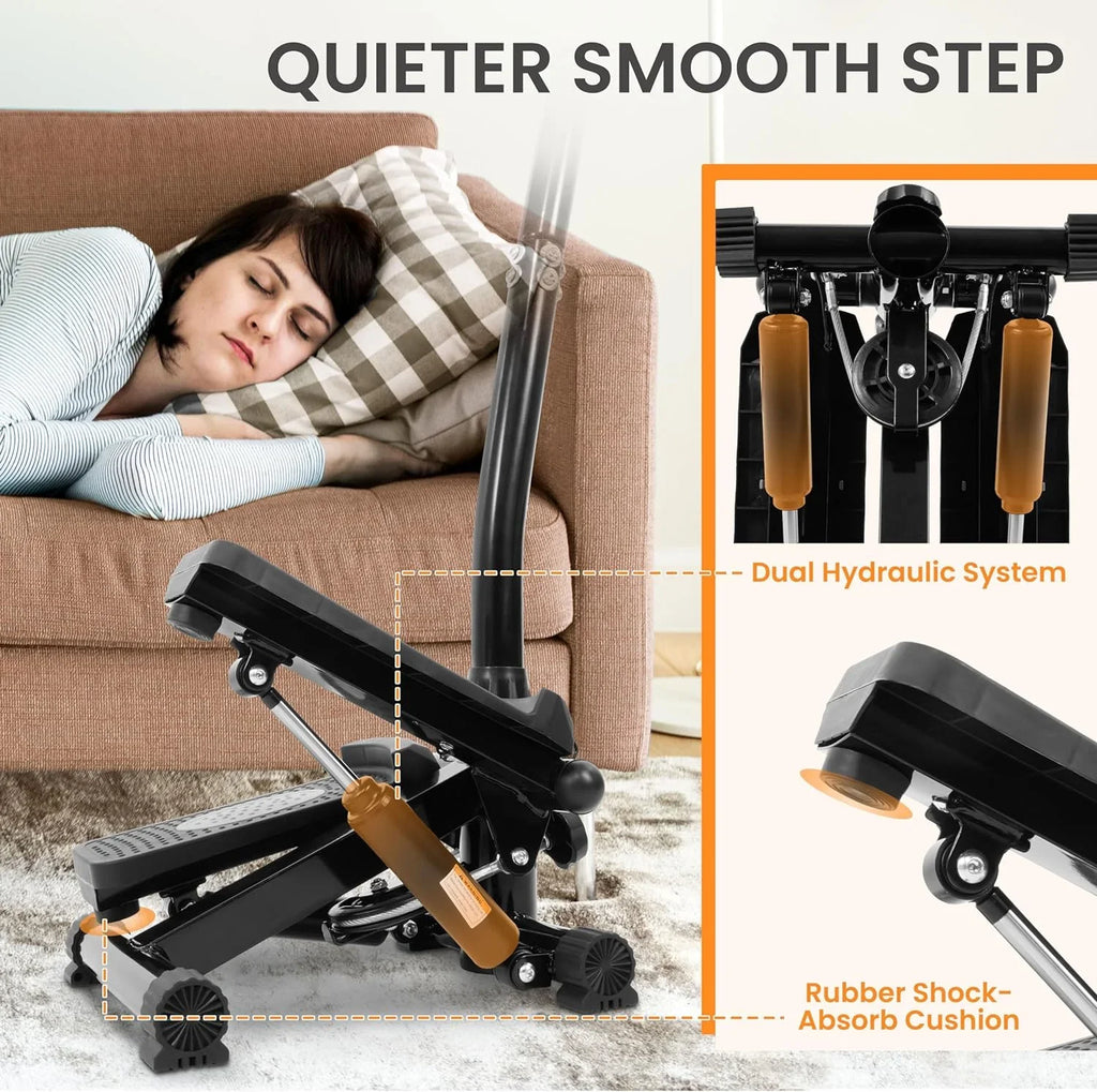 with Mini Stair Machine Stepper or Adjustable Fitness Handle Stepping Bands, Resistance Without Signature with Stepper