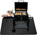 Mat BBQ Charcoal, for Grill for Mat Indoor exterior Mat Gas Fireproof 60*48inch AXOMRFC Black Flat Protector, Pit Deck for Smokers, Top, Grill, Grills, Grill Under Mat, Mat Fireplace Fire exterior