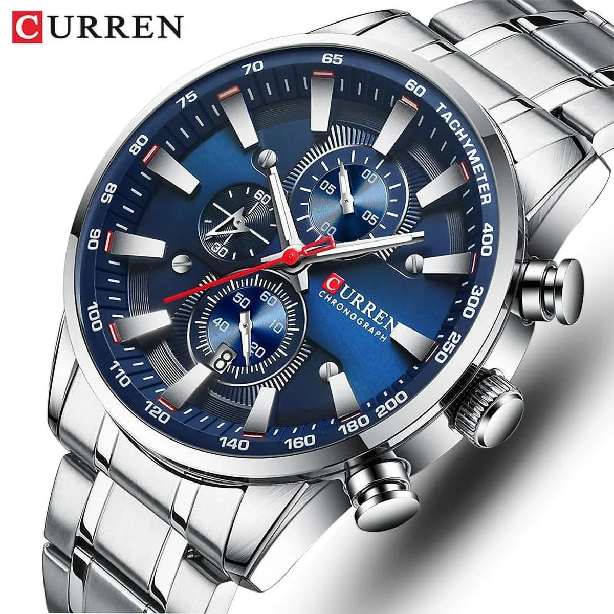 Wrist for Watch Sport Men Men’s Relogio Masculino Date Luxury Top Waterproof Black Chronograph Brand Watches Silver Watches New Quartz