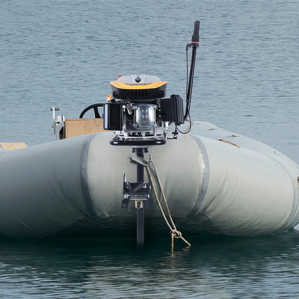 4 Motor Duty Boat Heavy 4.3KW Stroke Boat YIYIBYUS Outboard System Engine,225CC Propeller Outboard Engine Motor Cooling Air Outboard