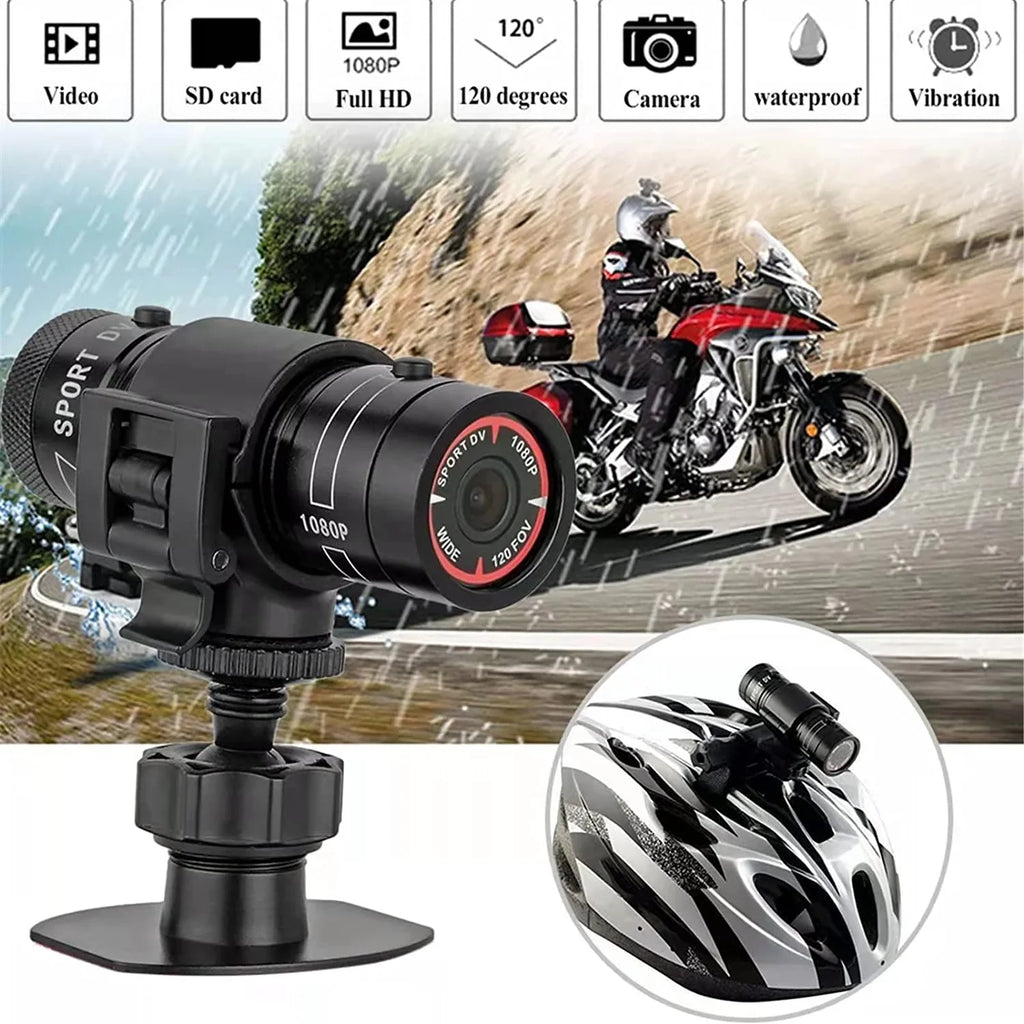 Motorcycle Action Camera- Camera, Angle Camera Helmet 1080p Waterproof 120° Sports Video Wzquisite Wide Camcorder Bike