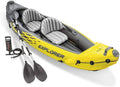 Inflatable Backrest Deluxe Set: – Aluminum Includes Pump and 86in Oars Kayak Seats – Adjustable High-Output with K2 SuperStrong 2-Person 68307EP Capacity Weight – PVC YUNWEN 400lb – Explorer